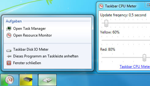 Windows 7 Features Taskbar Meters